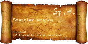 Szattler Aranka névjegykártya
